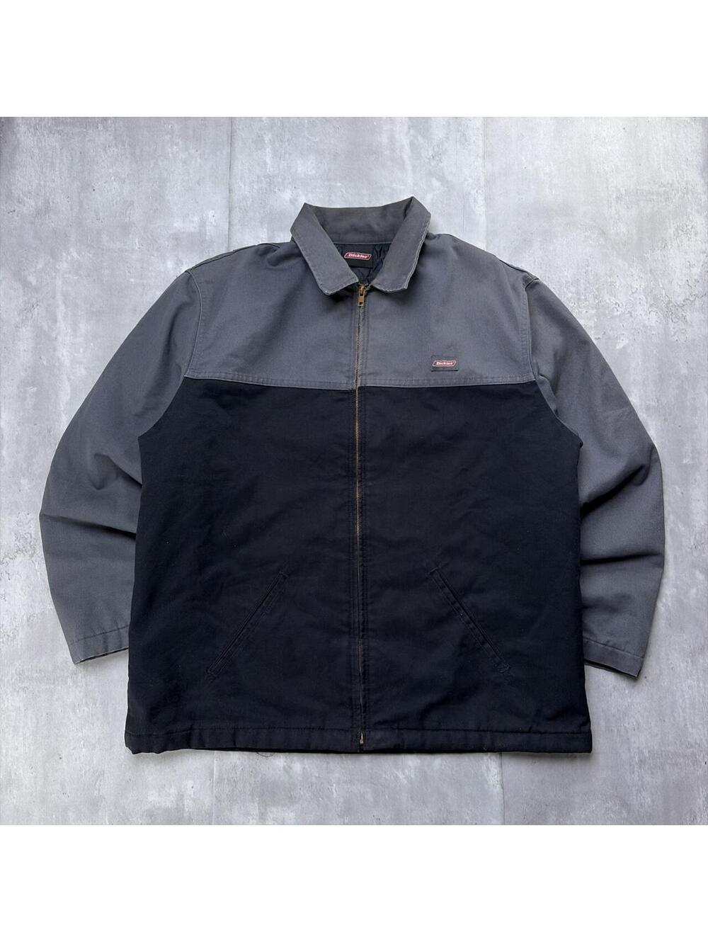 Y2K Black Dickies Workwear Quilted Lined Bomber Jacket